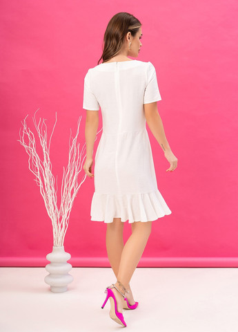 Молочна повсякденний сукня жіноча футляр ISSA PLUS однотонна