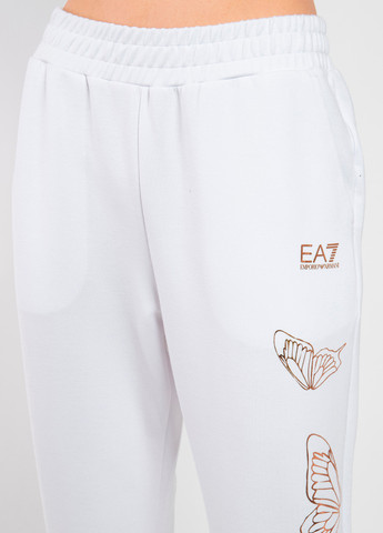 Белые спортивные летние брюки EA7