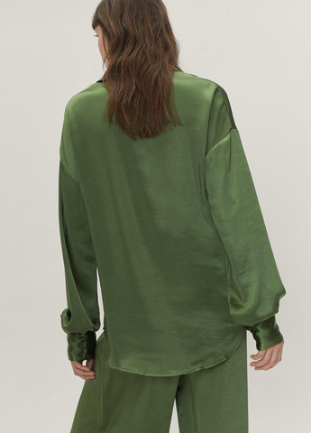 Зеленая кэжуал рубашка однотонная Nasty Gal