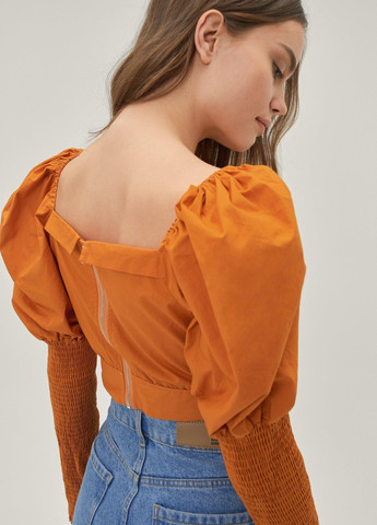 Оранжевая блуза из хлопка Nasty Gal