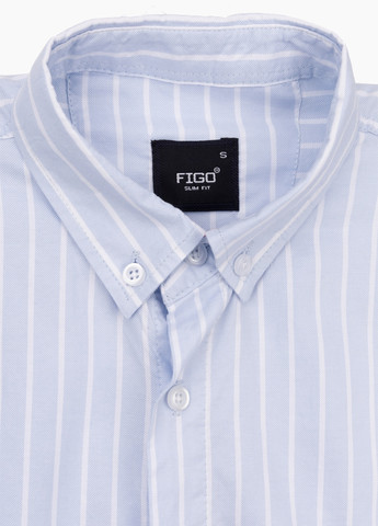 Голубой повседневный рубашка Figo
