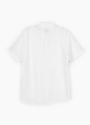 Белая повседневный рубашка однотонная Figo