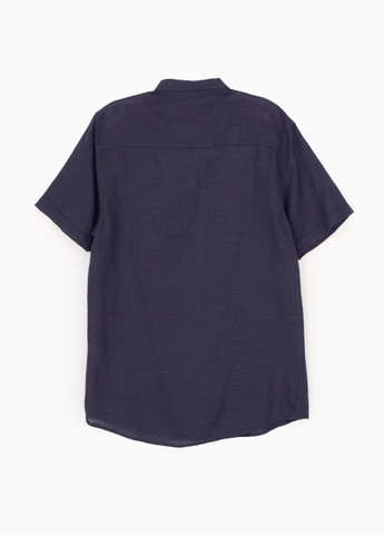 Темно-синяя повседневный рубашка однотонная Figo