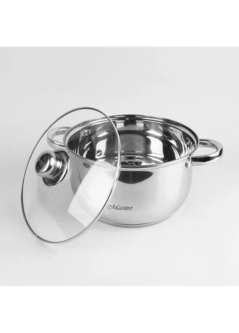 Набор кастрюль MR-2020-6M 6 предметов серебряные нержавеющая сталь Maestro (259447807)