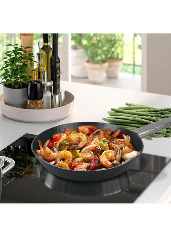 Сковорода універсальна Rock Stone MS-1204-24 24 см чорна алюміній Maestro (259447831)