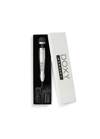 Вибромассажер Number 3 Silver, очень мощный, питание 220В, металлический корпус Doxy (259450301)