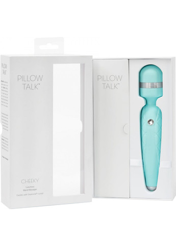 Роскошный вибромассажер - Cheeky Teal с кристаллом Swarovsky, плавное повышение мощности Pillow Talk (259450196)
