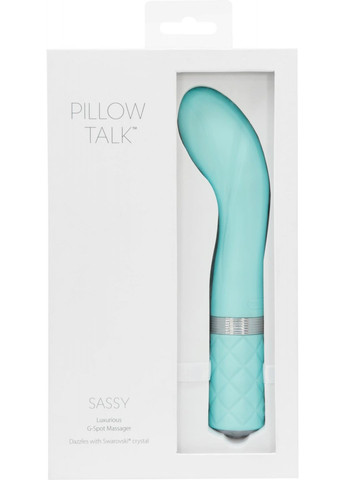 Розкішний вібратор - Sassy Teal із кристалом Сваровські для точки G, подарункова упаковка Pillow Talk (259450198)