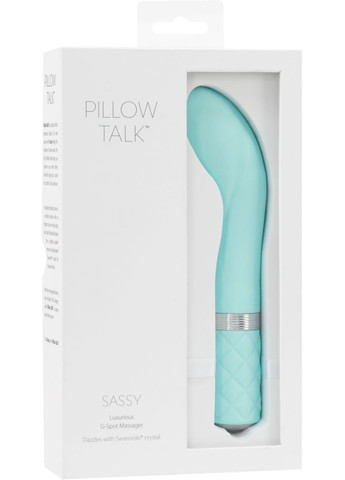 Розкішний вібратор - Sassy Teal із кристалом Сваровські для точки G, подарункова упаковка Pillow Talk (259450198)