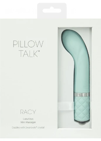 Роскошный вибратор - Racy Teal с кристаллом Сваровски для точки G, подарочная упаковка Pillow Talk (259450201)