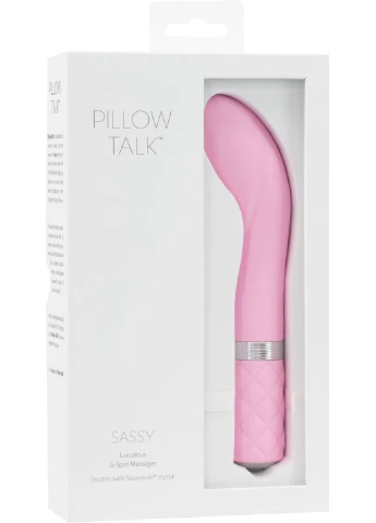 Роскошный вибратор - Sassy Pink с кристаллом Сваровски для точки G, подарочная упаковка Pillow Talk (259450207)
