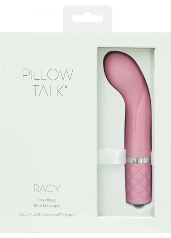 Розкішний вібратор - Racy Pink із кристалом Сваровські для точки G, подарункова упаковка Pillow Talk (259450194)