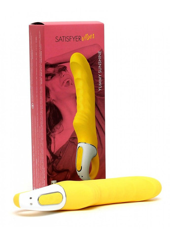 Мощный вибратор Vibes Yummy Sunshine с гибким стволом и стимулирующим рельефом, 12 режимов Satisfyer (259450283)