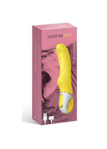 Мощный вибратор Vibes Yummy Sunshine с гибким стволом и стимулирующим рельефом, 12 режимов Satisfyer (259450283)