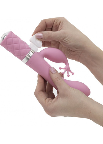 Роскошный вибратор-кролик - Kinky Pink с кристаллом Сваровски, мощный Pillow Talk (259450197)
