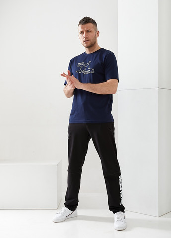 Темно-синяя футболка из стрейч трикотажа Tailer