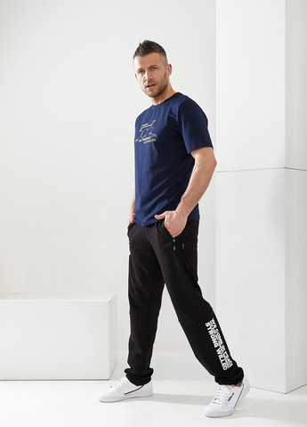 Темно-синяя футболка из стрейч трикотажа Tailer