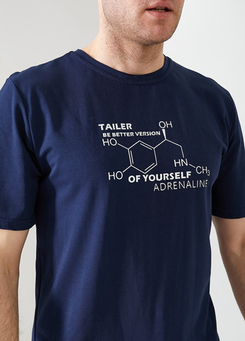 Темно-синя футболка зі стрейч трикотажу Tailer