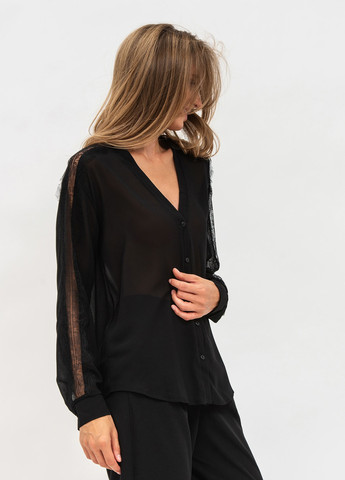 Черная демисезонная блуза Lesia Нэйн
