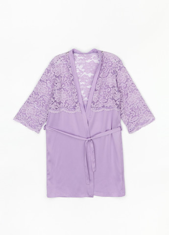 Ліловий демісезонний комплект халат+нічна сорочка Barwa