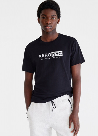 Чорна футболка Aeropostale 2637 Black Fox
