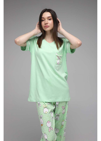 Зеленая всесезон пижама Teknur