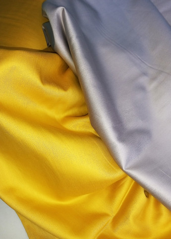 Постільна білизна ДУЕТ GOLDEN/TRUE GREY Сатин однотон Сімейний на резинці 550564-8 MERISET (259502022)