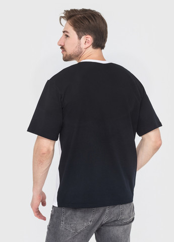 Чорно-біла футболка для чоловіків з коротким рукавом Роза