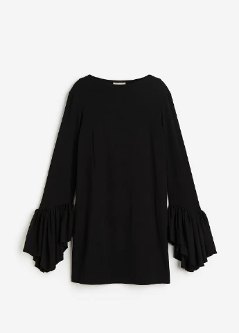 Черное кэжуал платье H&M однотонное