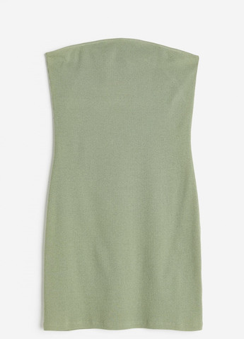 Светло-зеленое деловое платье H&M однотонное