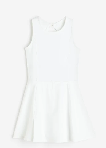 Белое спортивное платье H&M однотонное