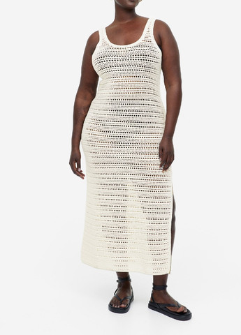 Молочна кежуал сукня H&M однотонна