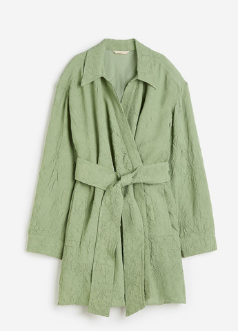Світло-зелена кежуал сукня H&M однотонна