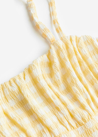 Желтое кэжуал платье H&M однотонное