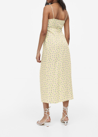 Жовтий кежуал сукня H&M з квітковим принтом