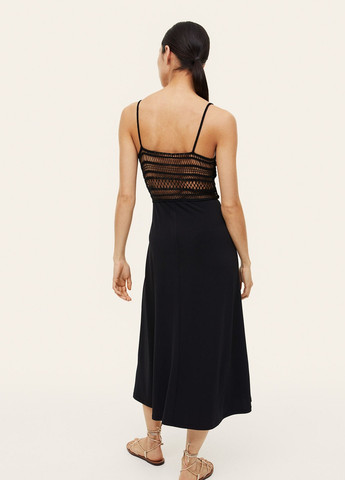 Черное кэжуал платье H&M однотонное