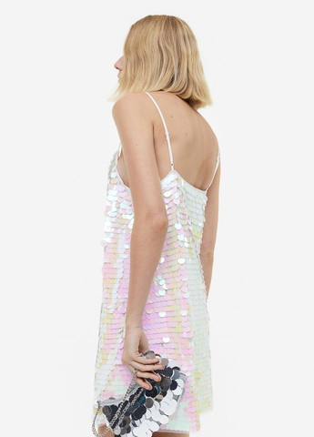 Розовое коктейльное платье H&M однотонное