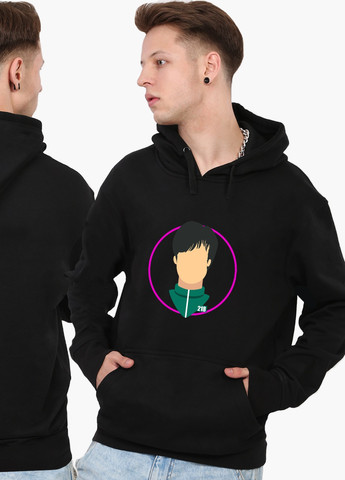 Худі чоловічий Парк Хае-су ес чо Санг-ву Гра в кальмара (Squid Game) (9225-3353) Чорний MobiPrint (259519889)