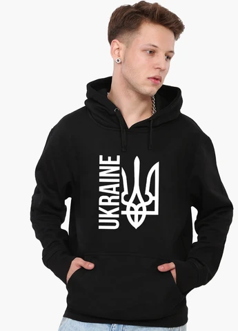 Худи мужской Украина (9225-3794) Черный MobiPrint (259519775)