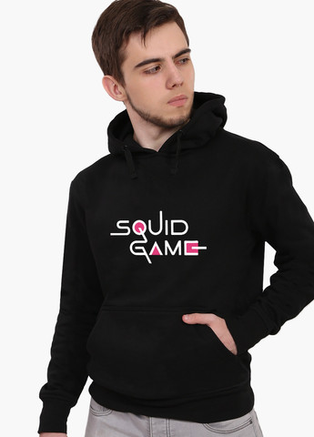 Худі чоловічий Гра в кальмара (Squid Game) (9225-3377) Чорний MobiPrint (259519732)