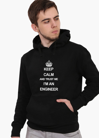 Худі чоловічий Keep Calm (9225-2008) Чорний MobiPrint (259519936)