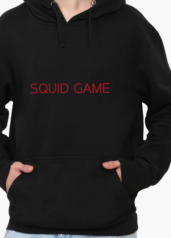 Худи мужской Игра в кальмара (Squid Game) (9225-3363) Черный MobiPrint (259519715)