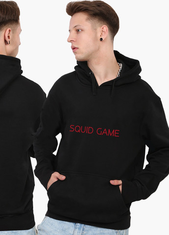 Худи мужской Игра в кальмара (Squid Game) (9225-3363) Черный MobiPrint (259519715)