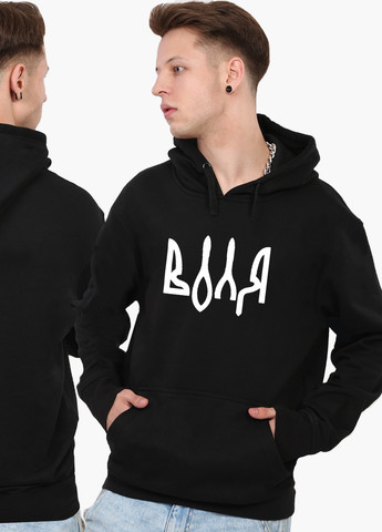 Худі чоловічий Воля (9225-3757) Чорний MobiPrint (259519693)