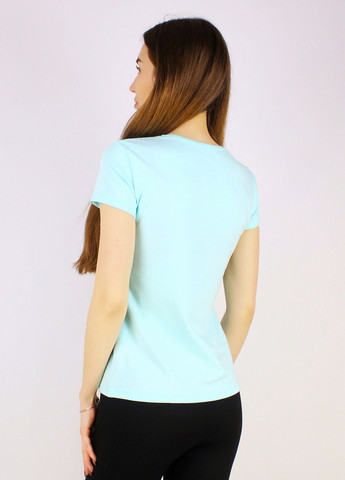 Бірюзова всесезон футболка жіноча бавовняна з коротким рукавом NEL