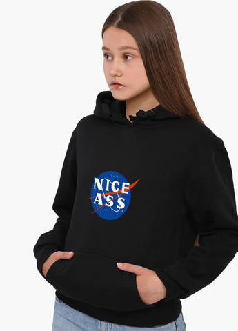 Худи женский Насса (NASA) (8921-2017) Черный MobiPrint (259519943)