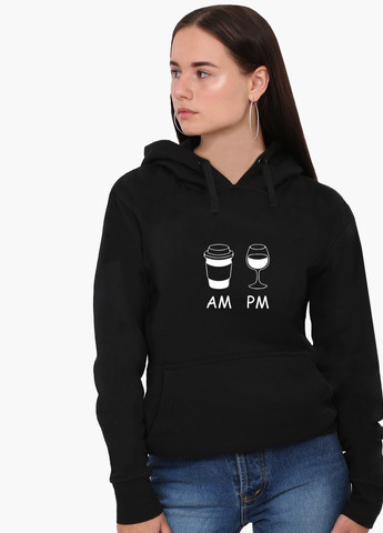 Худі жіночий AM/PM (8921-1640) Чорний MobiPrint (259519881)