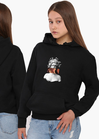 Худі жіночий Меган Фокс Ренесанс Медуза Горгону (Megan Fox Gorgon Jellyfish) (8921-1203) Чорний MobiPrint (259519947)