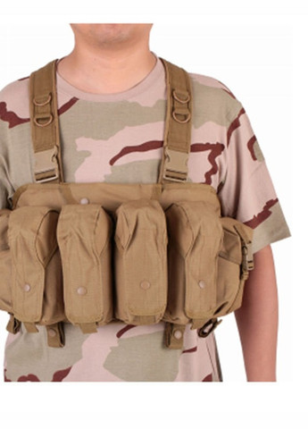 Нагрудная сумка VT-1071 разгрузка койот военная армейская на бронежилет No Brand (259506172)