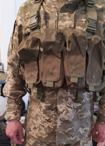 Нагрудна сумка VT-1071 розгрузка койот пісочна військова армійська на бронежилет No Brand (259506172)